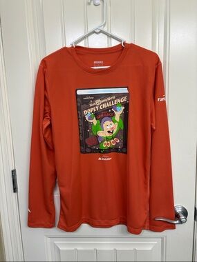 Brooks Orange Men’s Long-Sleeve Dopey Challenge Graphic Tee